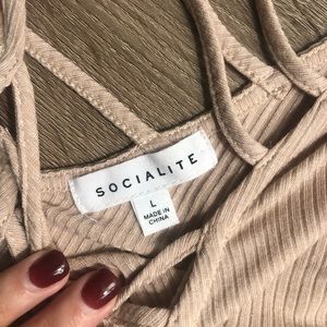 Light pink/nudish socialite tank top!